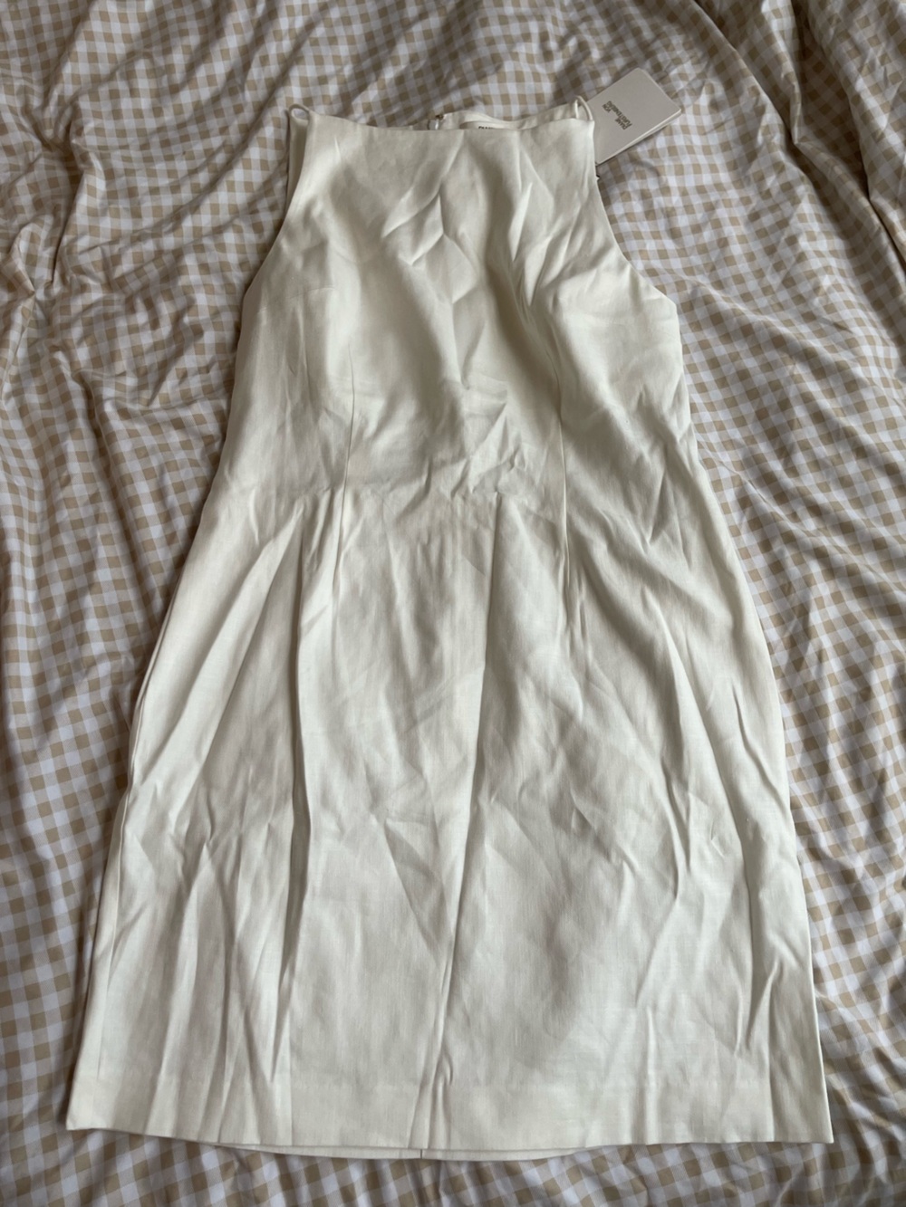 Diane von Furstenberg DVF White Midi Skirt Size 10 NWT Designer Minimalist